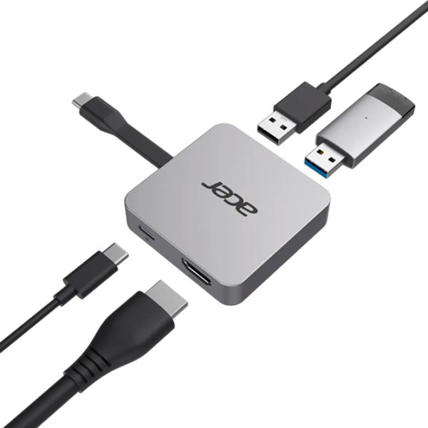 Dock-stație Acer HP.DSCAB.008 7-in-1 USB Type-A / Gray photo 1