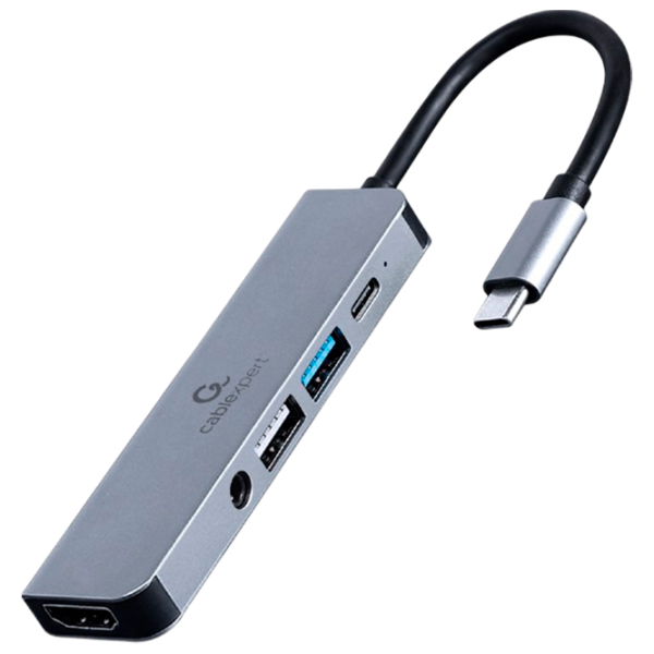 Адаптер Cablexpert A-CM-COMBO5-02 USB Type-C / Серый photo 1