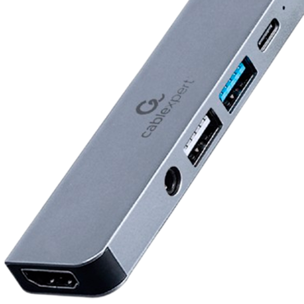 Адаптер Cablexpert A-CM-COMBO5-02 USB Type-C / Серый photo 2