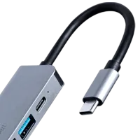 Adaptor Cablexpert A-CM-COMBO5-02 USB Type-C / Gray photo 3