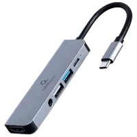 Адаптер Cablexpert A-CM-COMBO5-02 USB Type-C / Серый