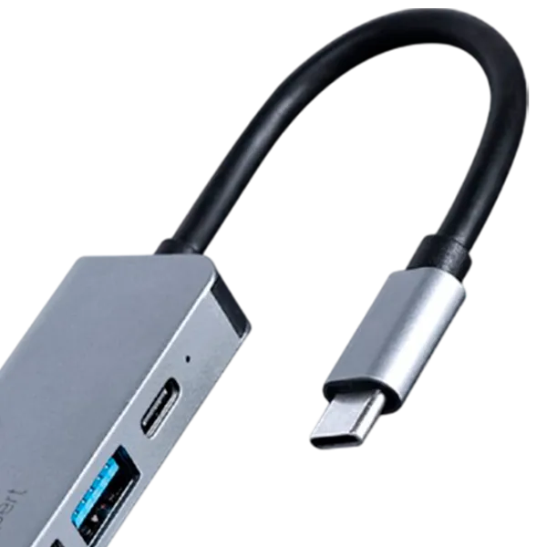 Adaptor Cablexpert A-CM-COMBO5-02 USB Type-C / Gray photo 2