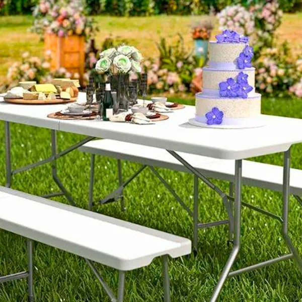 Садовый стул Ekspand catering Металл / Пластик / Белый Черный photo 5