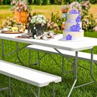 Садовый стул Ekspand catering Металл / Пластик / Белый Черный photo 5