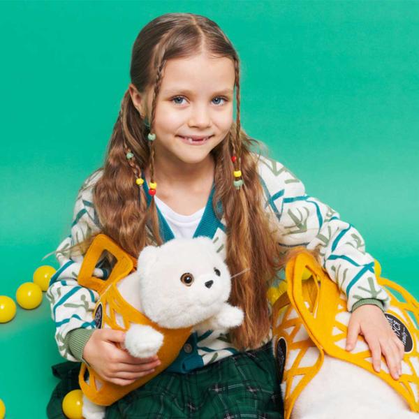 Jucărie moale Orange Toys The Softest Milo the Grey Cat B1000/35 0+ / White photo 4