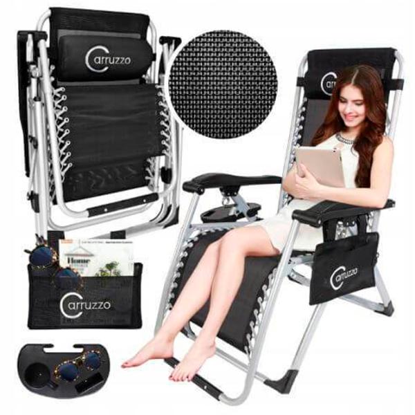 Шезлонг Ekspand Carruzzo Металл / Текстолайн / Черный Серый photo 4