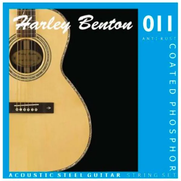 Струны Harley Benton Coated Phosphor  Синий / Фосфористая бронза photo 1