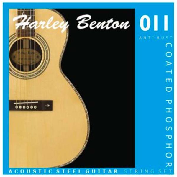 Струны Harley Benton Coated Phosphor  Синий / Фосфористая бронза photo 1