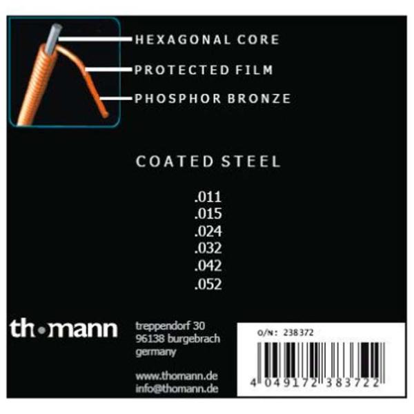 Струны Harley Benton Coated Phosphor  Синий / Фосфористая бронза photo 3