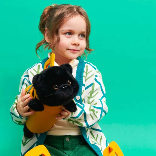 Jucărie moale Orange Toys The Softest Milo the Black Cat B1001/35 0+ / Black photo 6