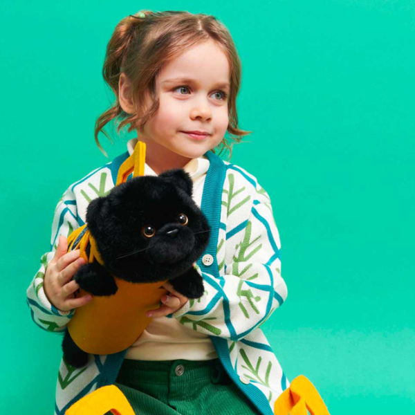 Jucărie moale Orange Toys The Softest Milo the Black Cat B1001/35 0+ / Black photo 6