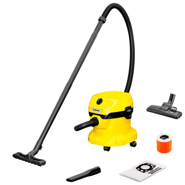 Промышленный пылесос KARCHER WD2 Plus V-12/4/18 1.628-000.0 + Brush DN35 9.755-548.0 1000 Вт / Желтый photo 1
