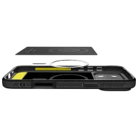 Husă pentru smartphone Apple iPhone 17 Pro Max Spigen / MagSafe Back / TPU / Black Black Matt photo 5