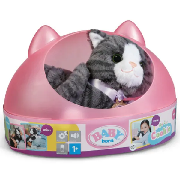 Jucărie moale Zapf Baby Born My Cat Cookie 837580 3+ / Gray photo 2