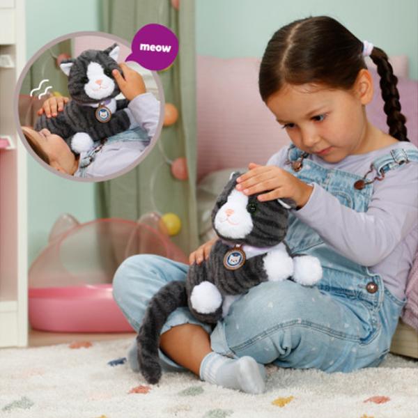 Jucărie moale Zapf Baby Born My Cat Cookie 837580 3+ / Gray photo 4