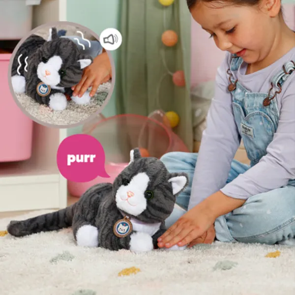 Jucărie moale Zapf Baby Born My Cat Cookie 837580 3+ / Gray photo 7