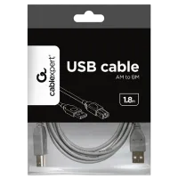 Кабель данных Gembird USB Type-A + USB Type-B 1.8 м / Серый photo 2
