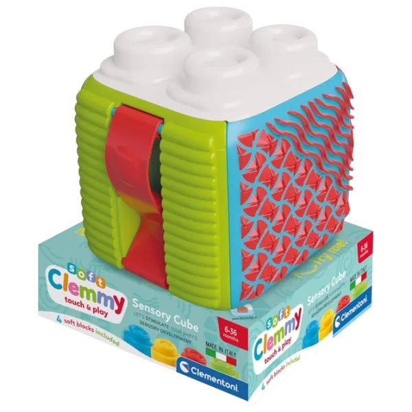 Joc educativ Clementoni Soft Clemmy Sensory Cube 17902 0.5+ / Multicolor photo 4