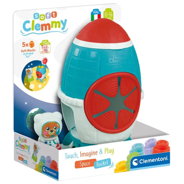 Joc educativ Clementoni Soft Clemmy Space Rocket 17806 0.5+ / Blue photo 4