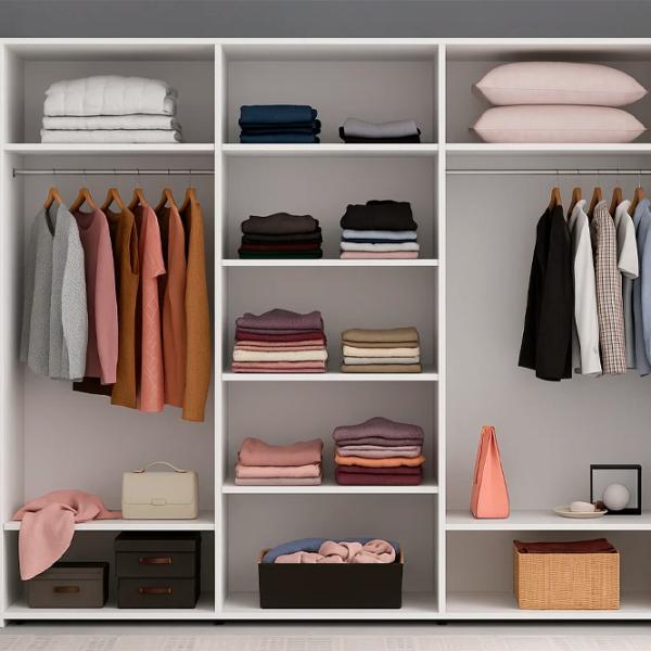 Dulap Nex Home NX-1770 240 x 60 x 220 / DSP / Alb photo 2 Dulap Nex Home NX-1770 240 x 60 x 220 / DSP / Alb photo 2