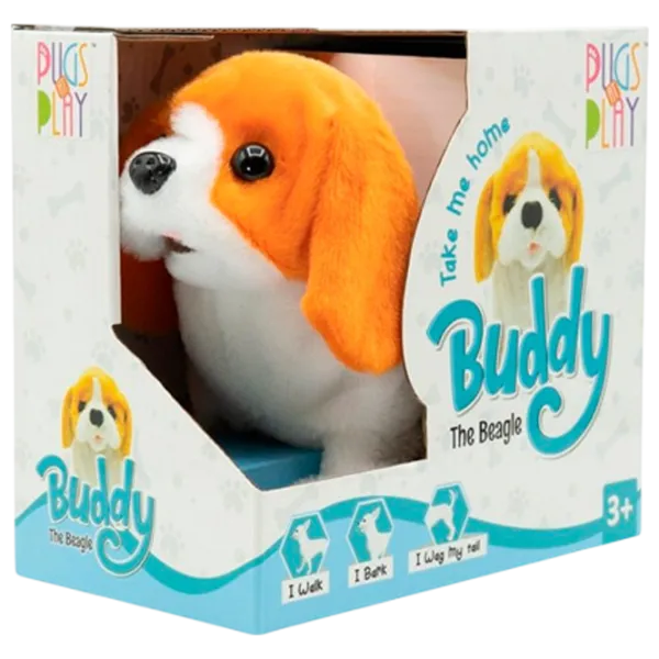 Jucărie moale Pugs At Play Walking Dog Buddy The Beagle PAP03 3+ / Orange photo 5