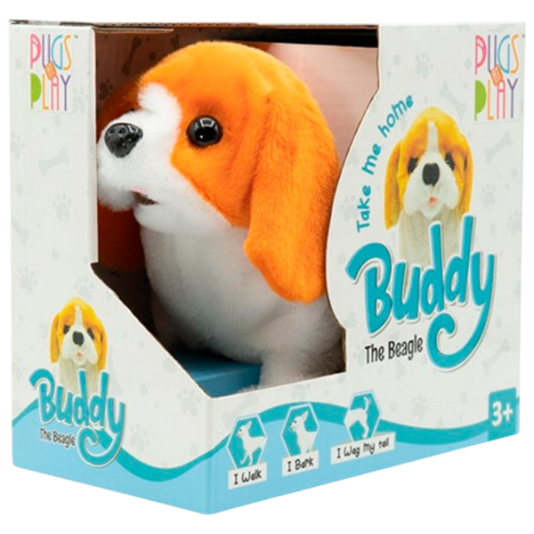 Jucărie moale Pugs At Play Walking Dog Buddy The Beagle PAP03 3+ / Orange photo 5