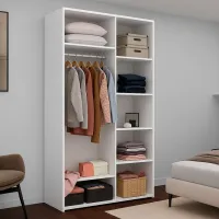 Dulap Nex Home NX-1745 200 x 60 x 220 / PAL / Alb photo 2