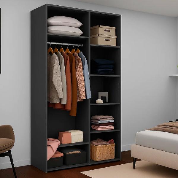 Dulap Nex Home NX-1746 200 x 60 x 220 / PAL / Antracit photo 2 Dulap Nex Home NX-1746 200 x 60 x 220 / PAL / Antracit photo 2