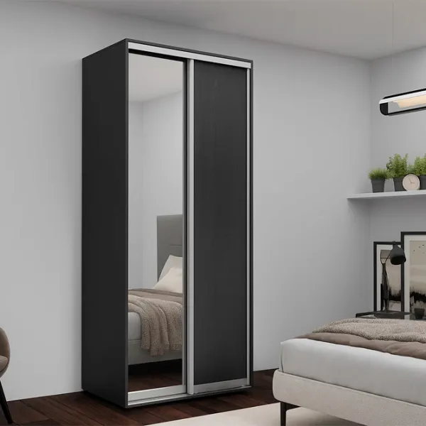 Dulap Nex Home NX-1743 100 x 60 x 220 / PAL / Antracit photo 2 Dulap Nex Home NX-1743 100 x 60 x 220 / PAL / Antracit photo 2