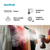 Vaporizator de călcat vertical Braun GS5031BL 1200 W/ Black photo 6