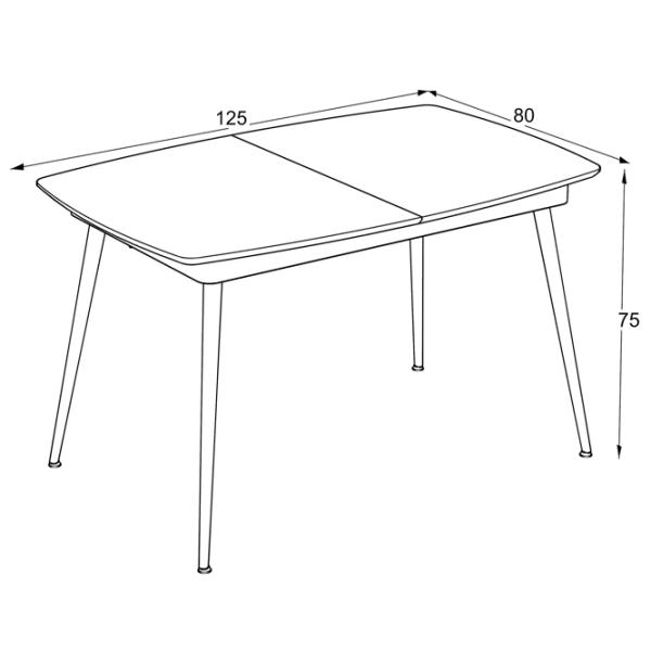 Кухонный стол раскладной Magnus Yense МДФ/ Серый photo 6 Кухонный стол раскладной Magnus Yense МДФ/ Серый photo 6