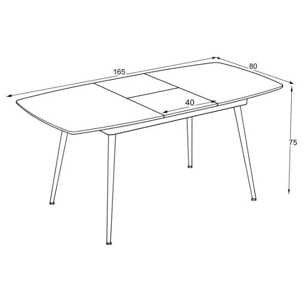 Кухонный стол раскладной Magnus Yense МДФ/ Серый photo 7 Кухонный стол раскладной Magnus Yense МДФ/ Серый photo 7