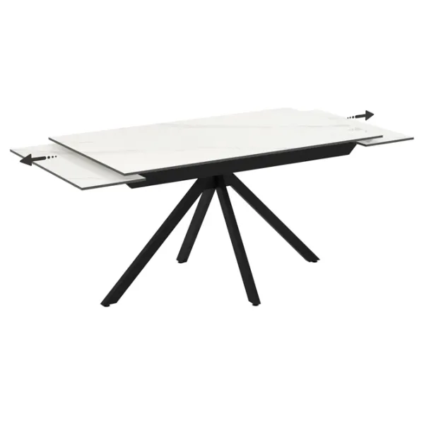 Кухонный стол раскладной Magnus Perla Керамика/ Белый photo 2 Кухонный стол раскладной Magnus Perla Керамика/ Белый photo 2