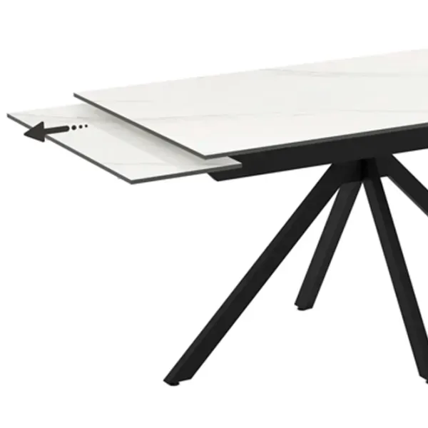 Кухонный стол раскладной Magnus Perla Керамика/ Белый photo 3 Кухонный стол раскладной Magnus Perla Керамика/ Белый photo 3