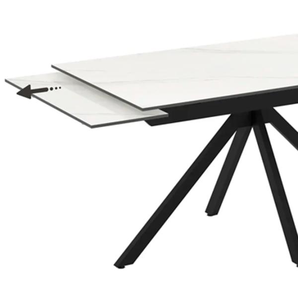 Кухонный стол раскладной Magnus Perla Керамика/ Белый photo 3 Кухонный стол раскладной Magnus Perla Керамика/ Белый photo 3