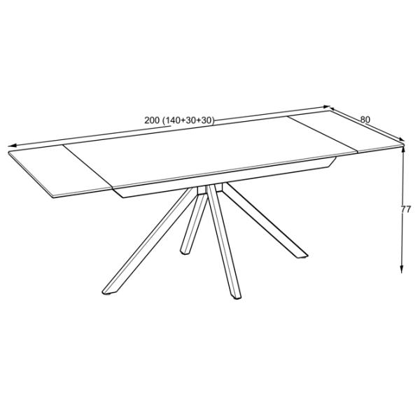 Кухонный стол раскладной Magnus Perla Керамика/ Белый photo 5 Кухонный стол раскладной Magnus Perla Керамика/ Белый photo 5