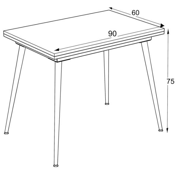 Masă de bucătărie extensibilă Magnus Lilis PAL/ Gray photo 6