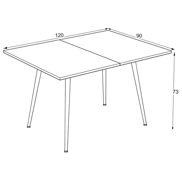 Masă de bucătărie extensibilă Magnus Lilis PAL/ Gray photo 7