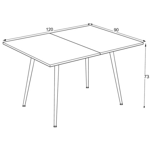 Masă de bucătărie extensibilă Magnus Lilis PAL/ Gray photo 7
