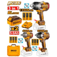 Set de instrumente INGCO COSLI250386 20 V / 3