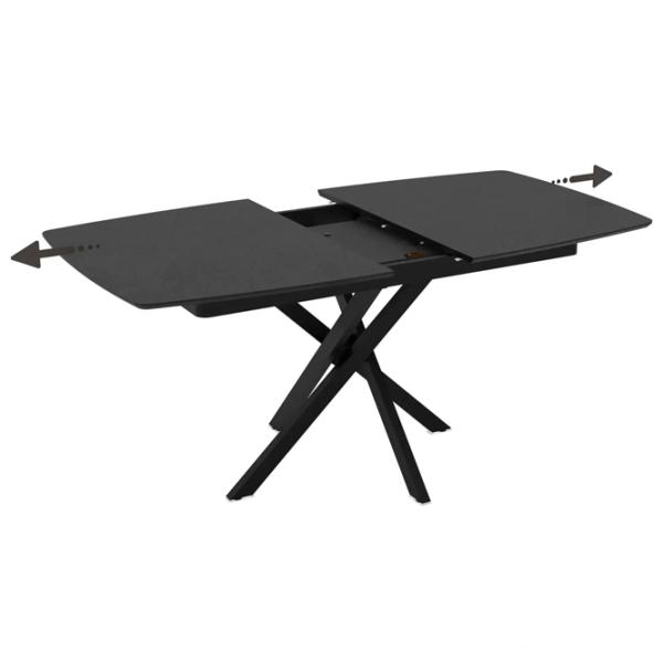 Кухонный стол раскладной DecoPrim Filis МДФ/ Черный photo 3