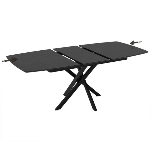 Кухонный стол раскладной DecoPrim Filis МДФ/ Черный photo 5