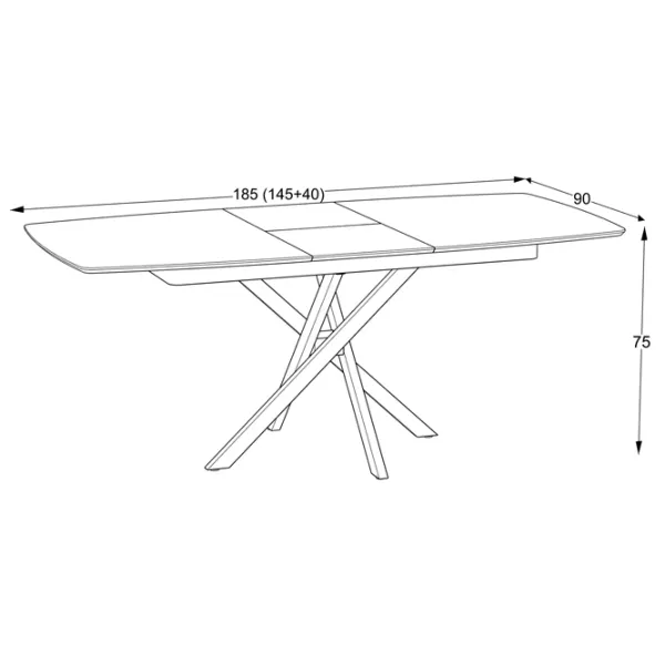 Кухонный стол раскладной DecoPrim Filis МДФ/ Черный photo 6