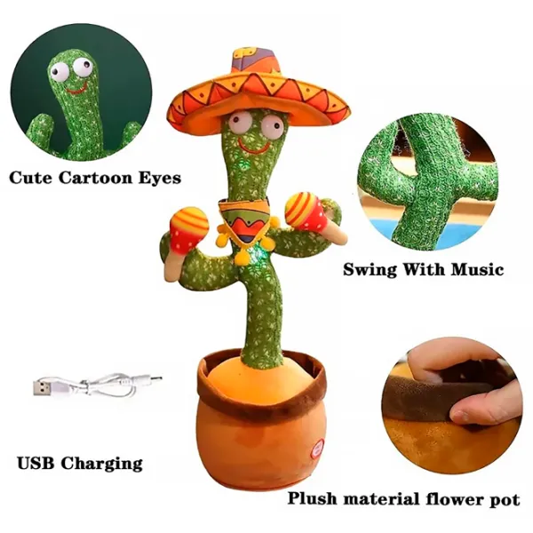 Интерактивная игрушка Lulu Музыкальный кактус 4836  3+ / Разноцветный Зеленый photo 2