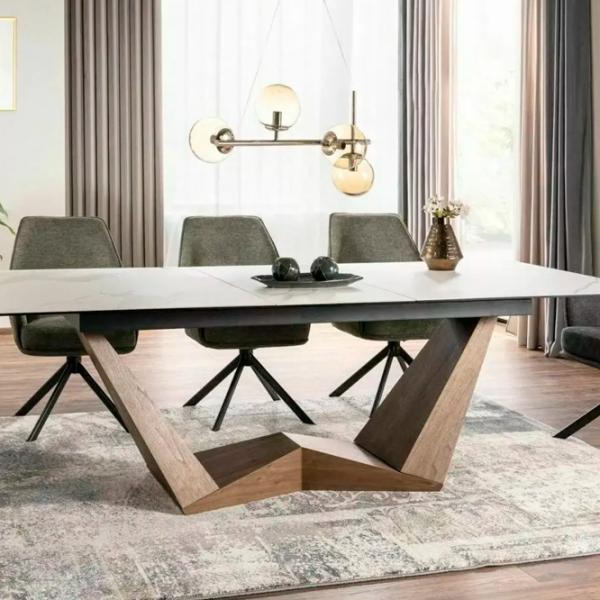 Masă de bucătărie extensibilă Signal Bonucci Ceramică/ White photo 3