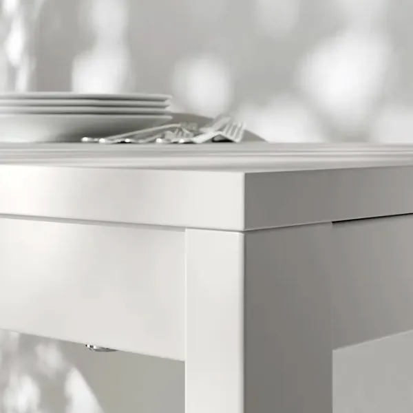 Masă de bucătărie extensibilă Ikea Vihals PAL melaminat/ White photo 2