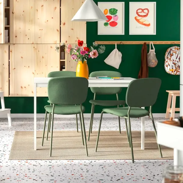 Masă de bucătărie extensibilă Ikea Vihals PAL melaminat/ White photo 4