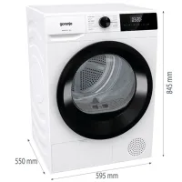 Mașină de uscat rufe Gorenje DHNE82 8 kg/ White photo 5