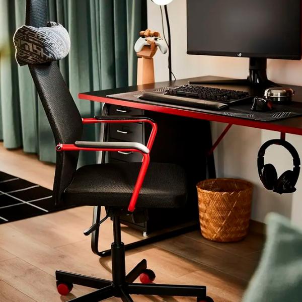 Офисный стол Ikea Huvudspelare ДСП/ Черный photo 8