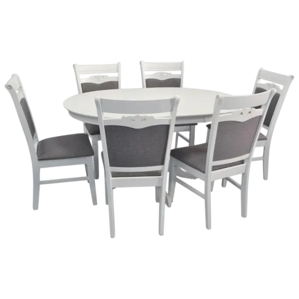 Set masă și scaune Evelin HV-3167 NV-10WP Ovală / PAL / Gray photo 3